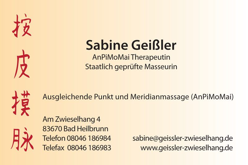Sabine Geißler - AnPiMoMai-Therapeutin